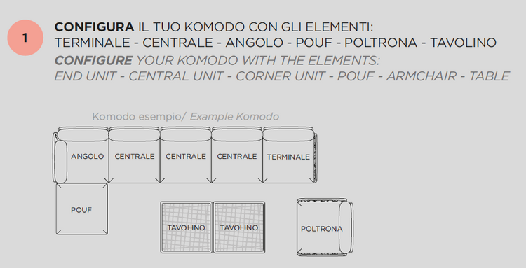 Canapea modulara pentru exterior  KOMODO