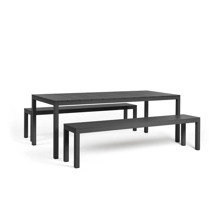 Masa si banca de exterior set Rio Bench Alu