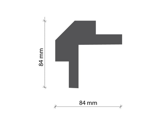 Profil pentru banda LED din polistiren extrudat acoperit cu rasina minerala KD503 - 8.4x8.4x115 cm