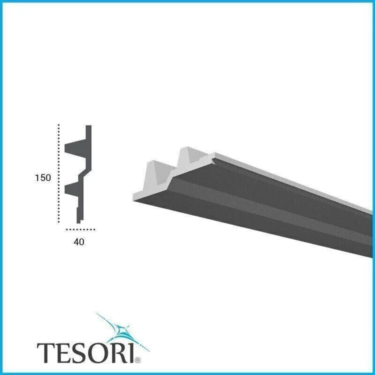 Profil pentru banda LED din poliuretan KF709 - 15x4x200 cm