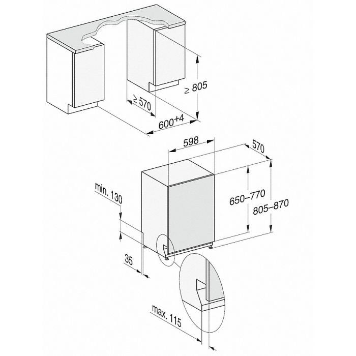 Masina de spalat vase incorporabila Miele G 7060 SCVi